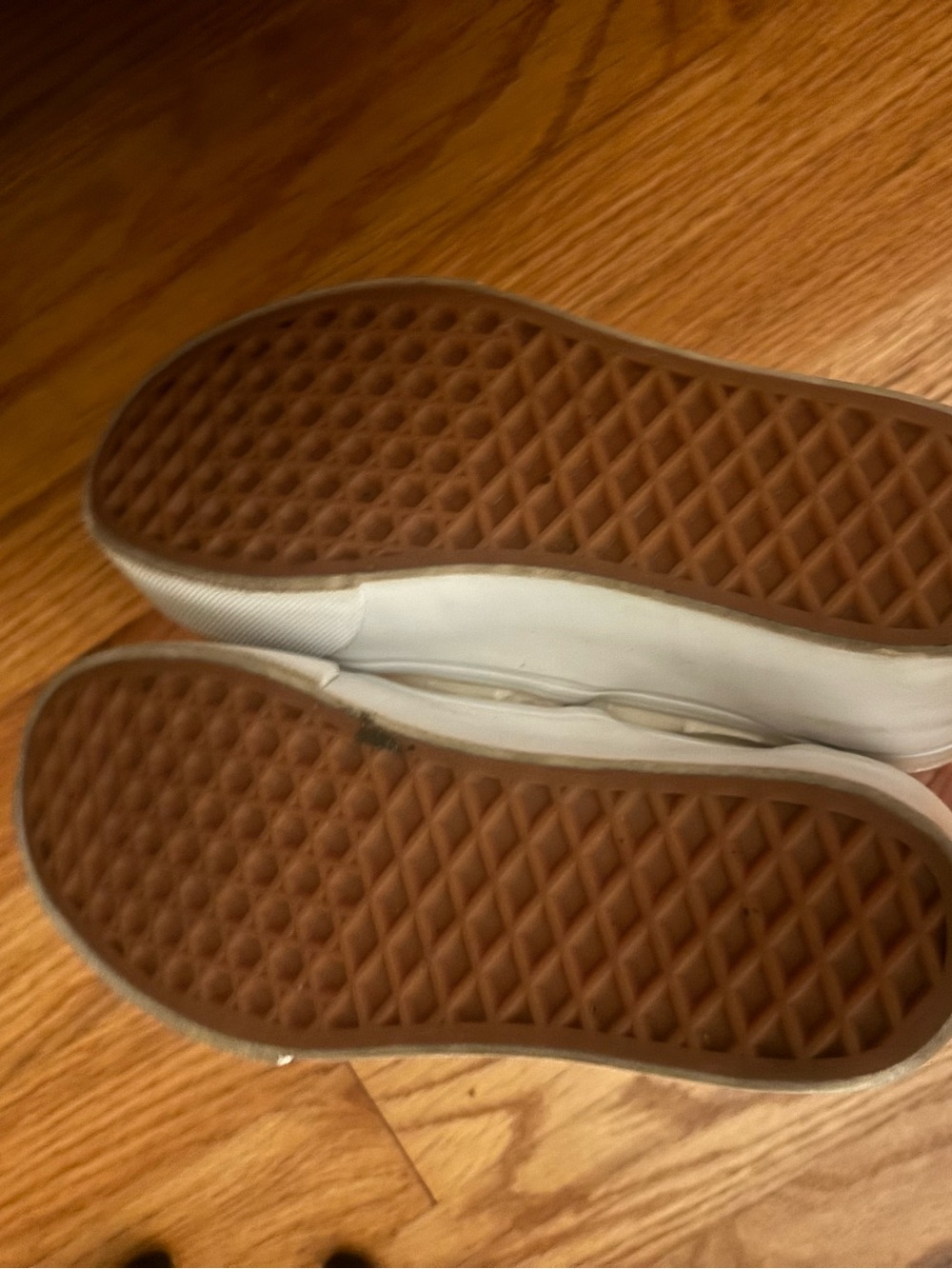Vans Cream Checkerboard Slip-On Sneakers - Picture 2 of 3